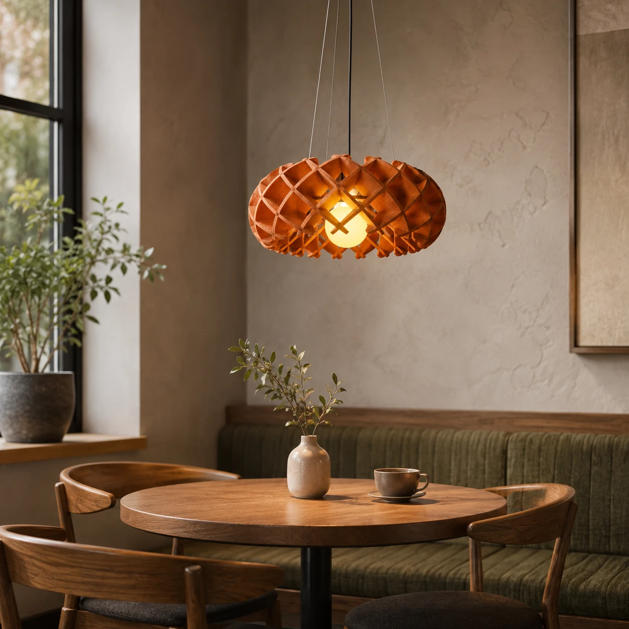 Woven Orb Sculptural Acoustic Light - Image 4