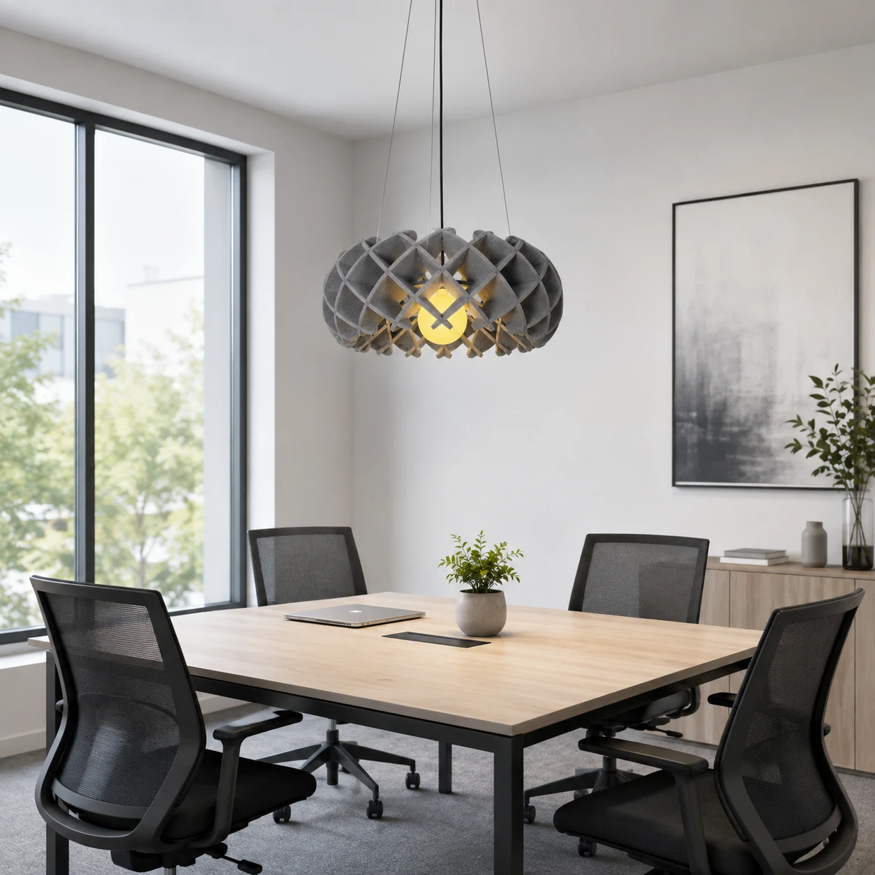 Woven Orb Sculptural Acoustic Light - Image 3