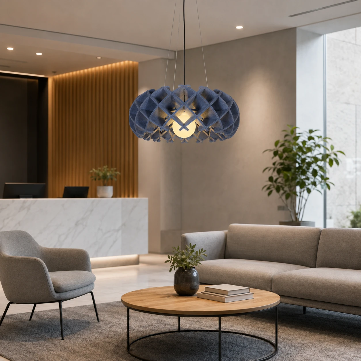 Woven Orb Sculptural Acoustic Light