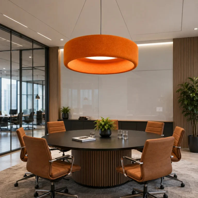 Round Drum Acoustic Pendant Light