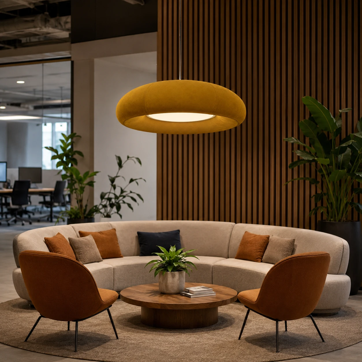 Shallow Dome Acoustic Pendant Light - Image 2