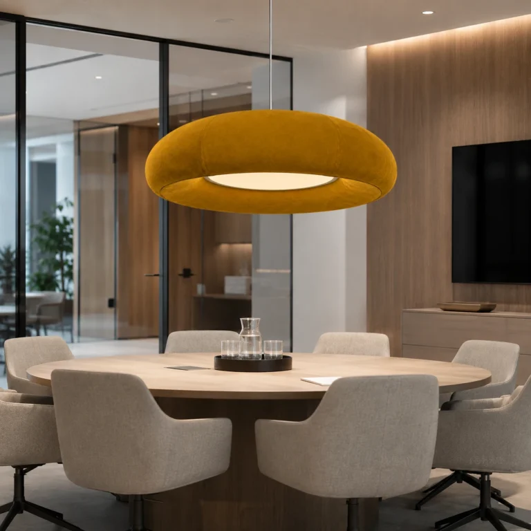 Shallow Dome Acoustic Pendant Light