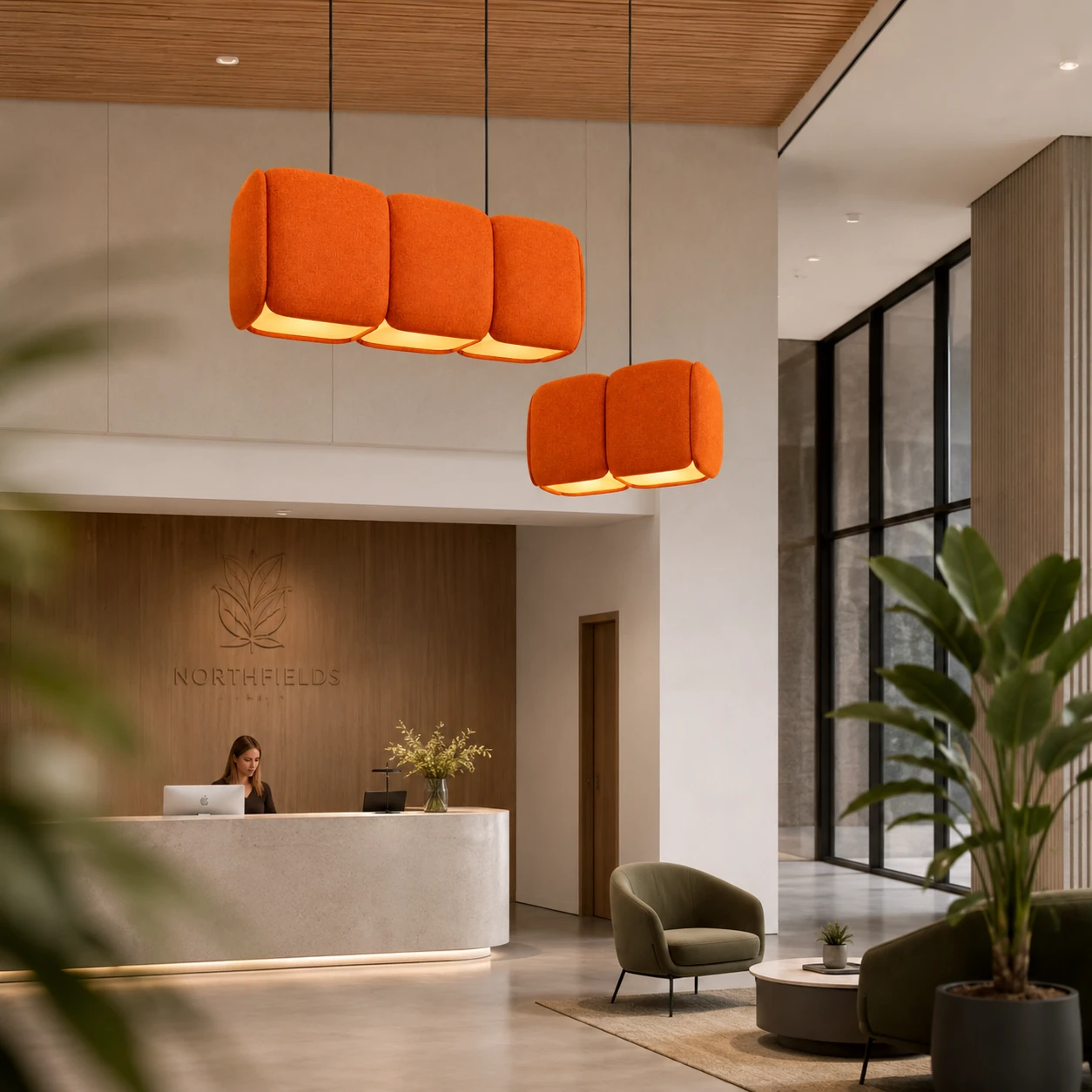 Petal Cluster Sculptural Acoustic Light - Image 5