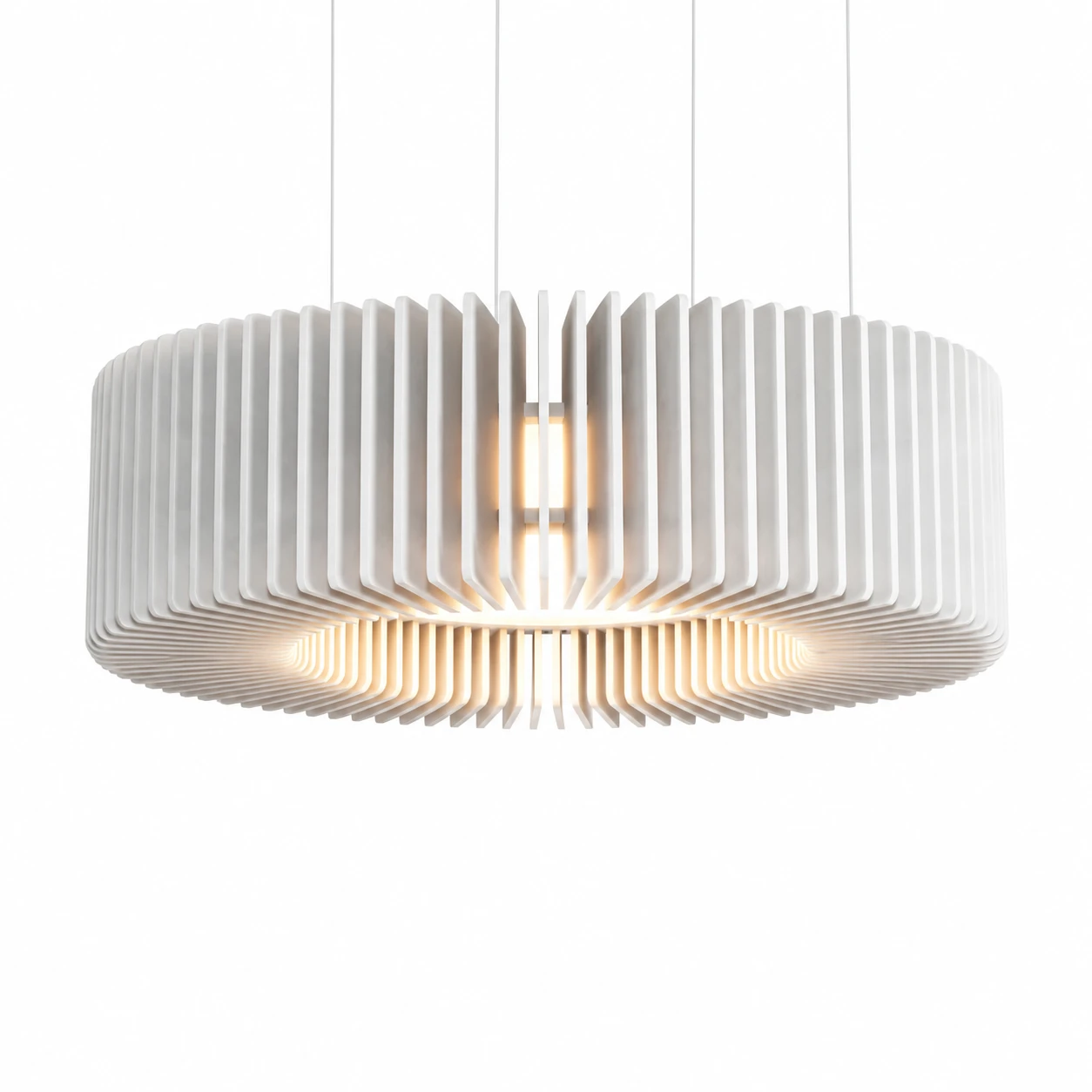 Slatted Drum Sculptural Acoustic Light - Image 3