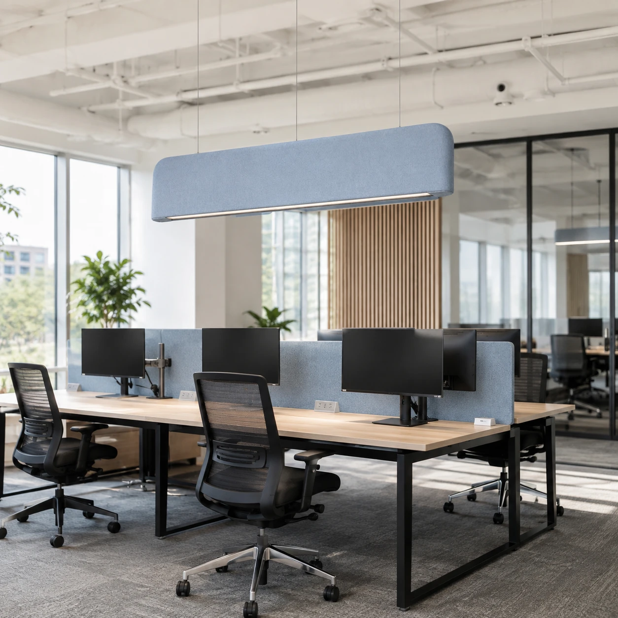 Dual Panel Acoustic Linear Light