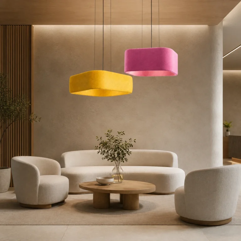 Low Profile Drum Acoustic Pendant Light