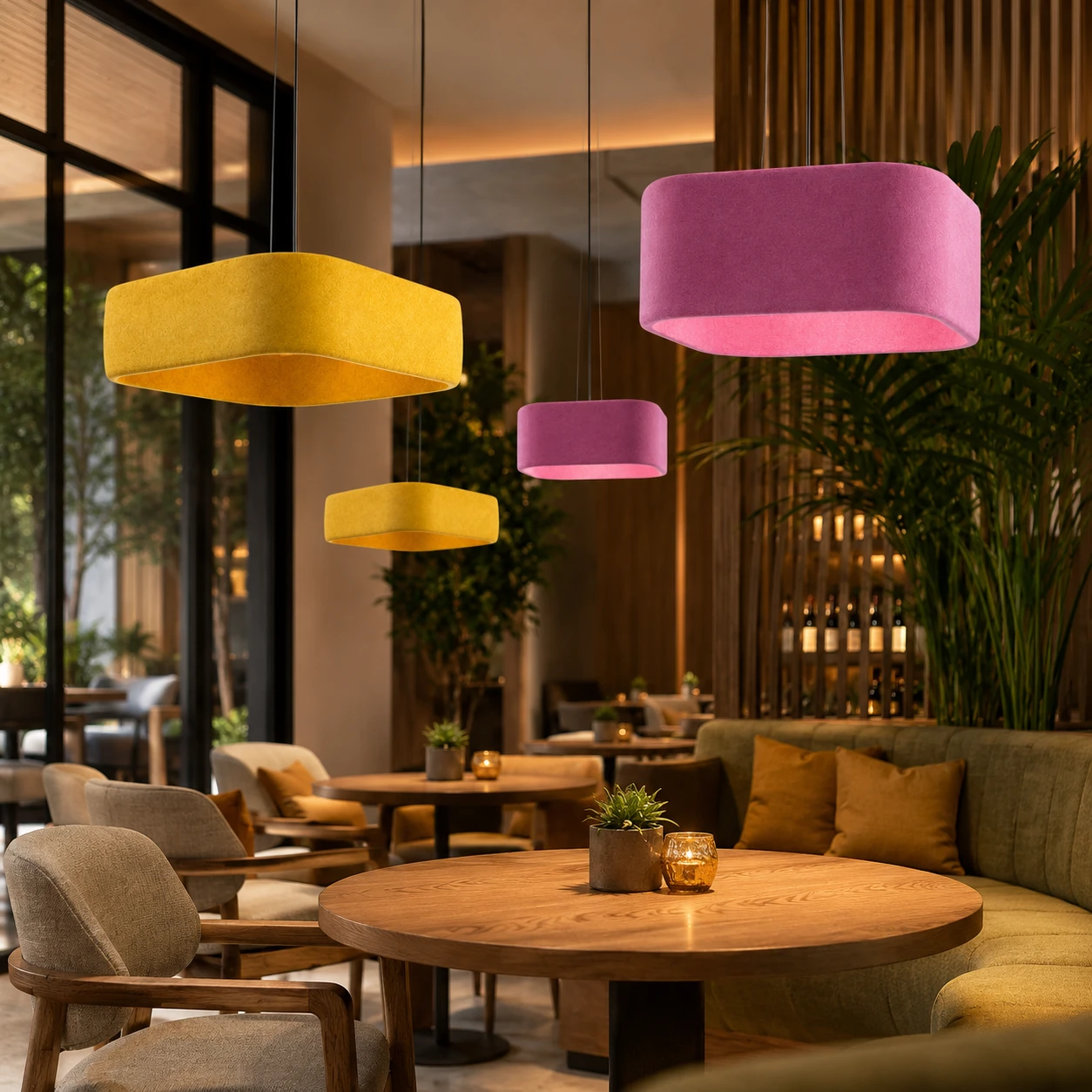 Low Profile Drum Acoustic Pendant Light - Image 4