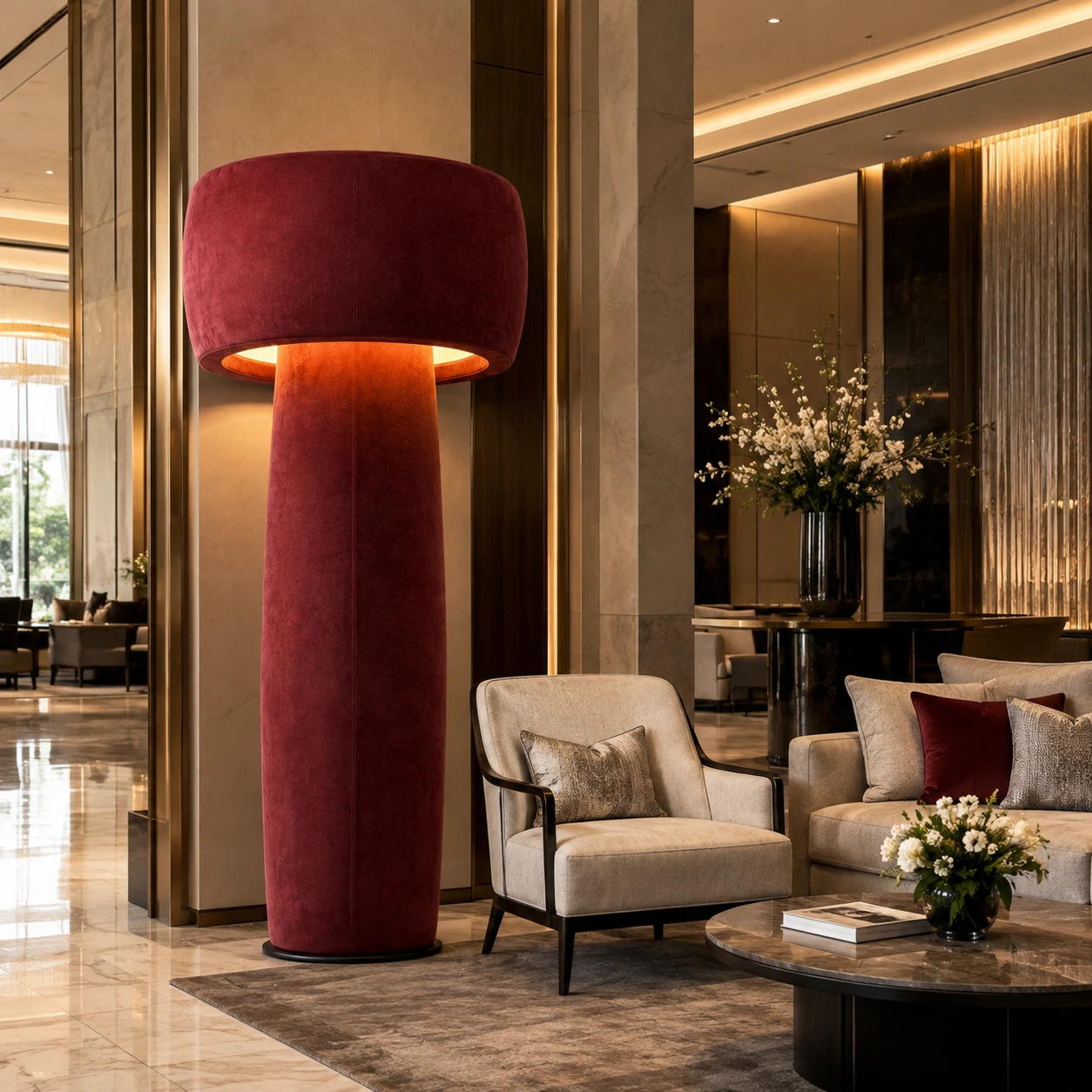 Column Acoustic Floor Lamp