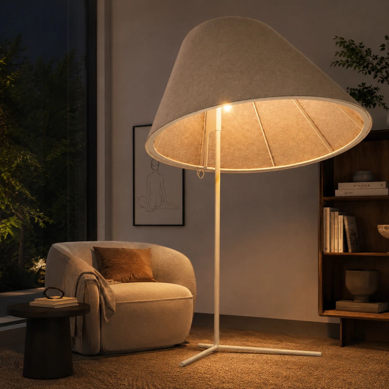 Cone Shade Acoustic Floor Lamp - Image 3