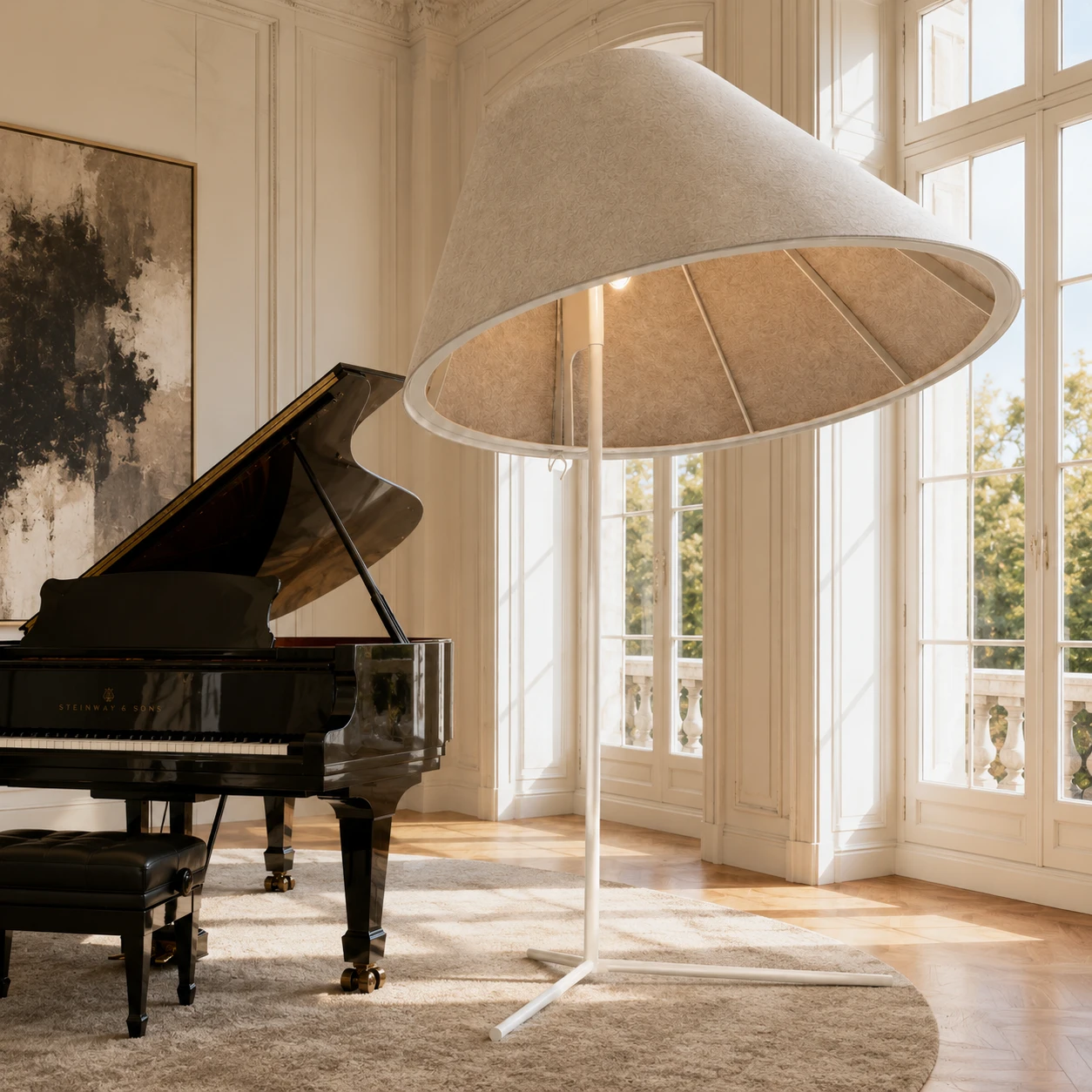 Cone Shade Acoustic Floor Lamp - Image 4