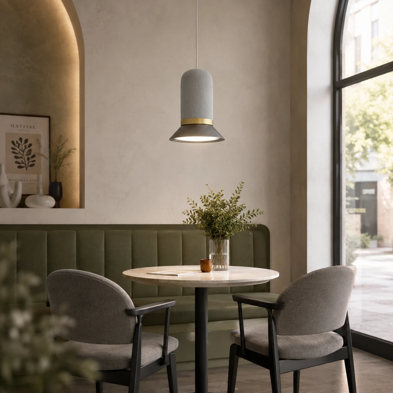 Layered Cone Acoustic Pendant Light