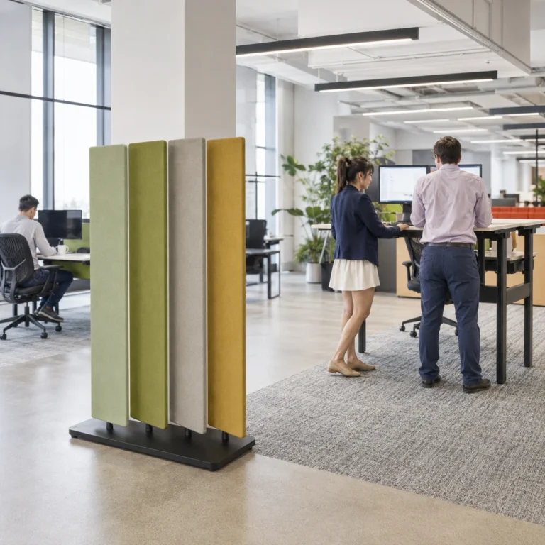 Slatted Acoustic Divider