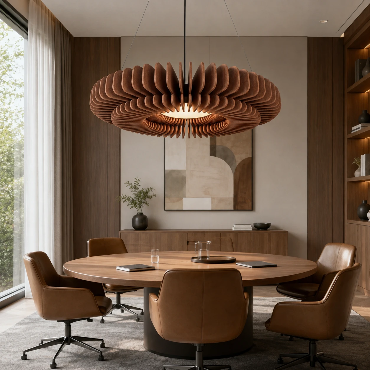 Radial Ring Sculptural Acoustic Light