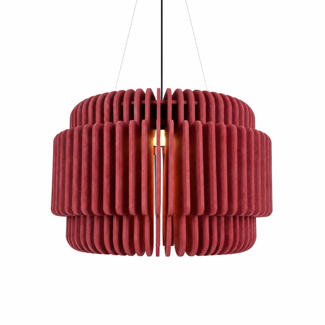Ribbed Cylinder Acoustic Pendant Light - Image 3