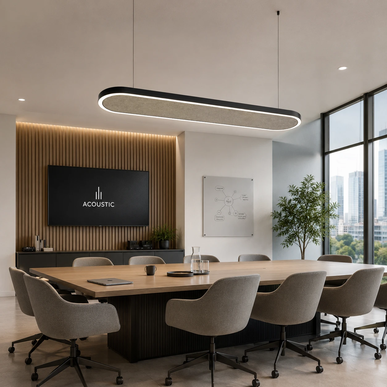 Capsule Panel Acoustic Ceiling Light