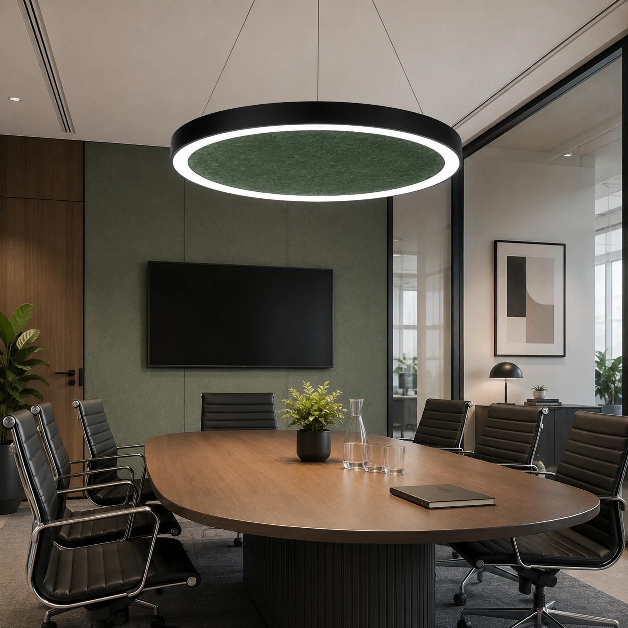 Ring Disc Acoustic Ceiling Light