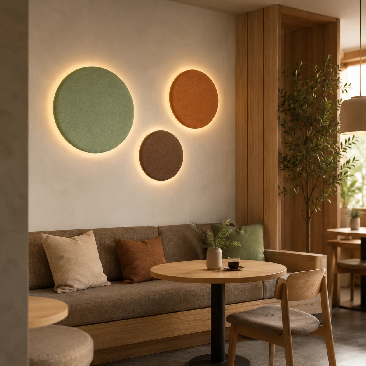 Round Acoustic Wall Light