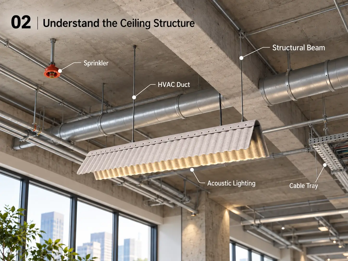 Light Diffuser Types Acoustic Lighting for Different Ceiling Types | TUER